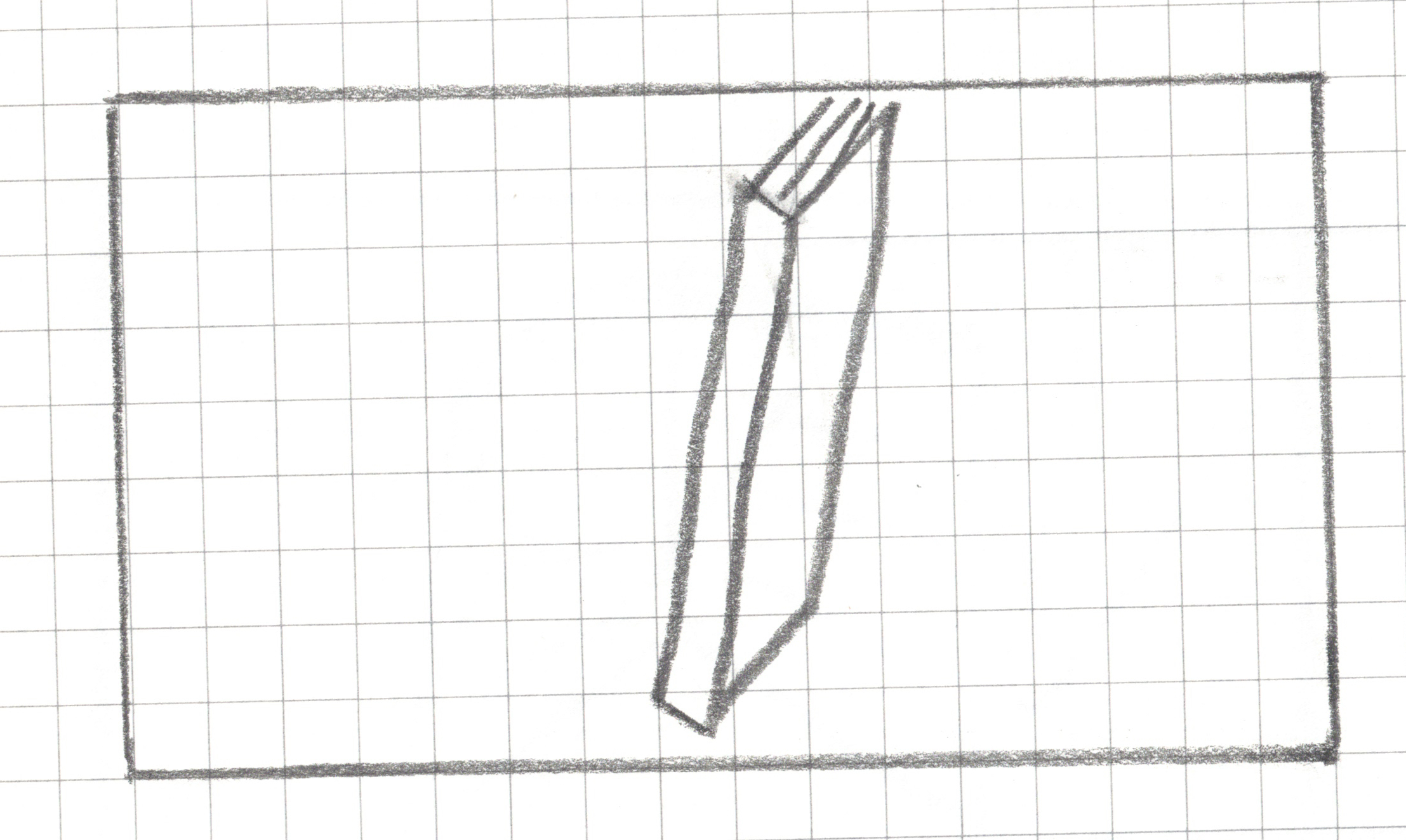 The drawing depicts a single closed book standing upright and viewed from a dynamic three-quarter side angle.